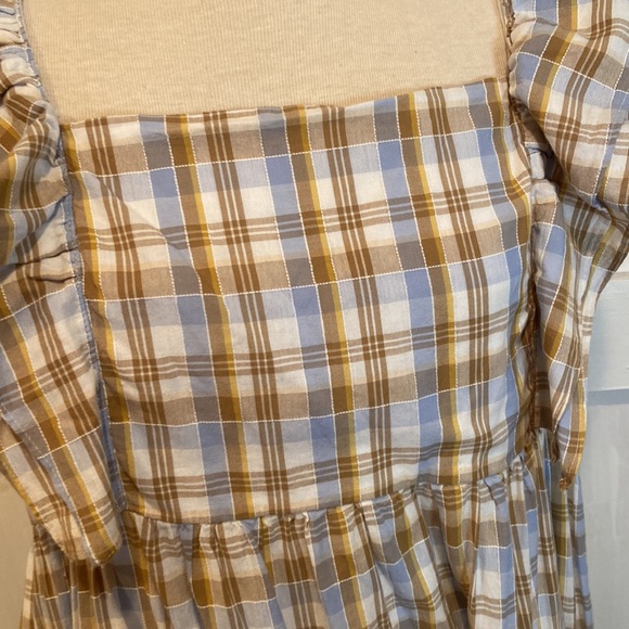 NWT Madewell Plaid Ruffle Maxi Dress - Picture 2 of 4